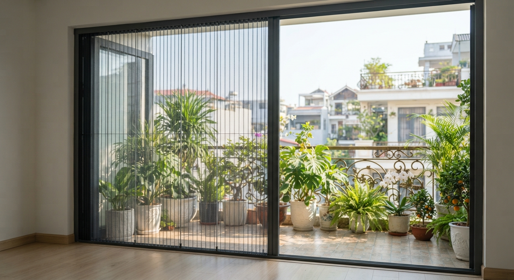 Cửa Lưới Xếp 2in1 (2)