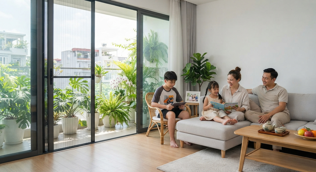 Ưu điểm nổi bật của cửa lưới xếp 2in1